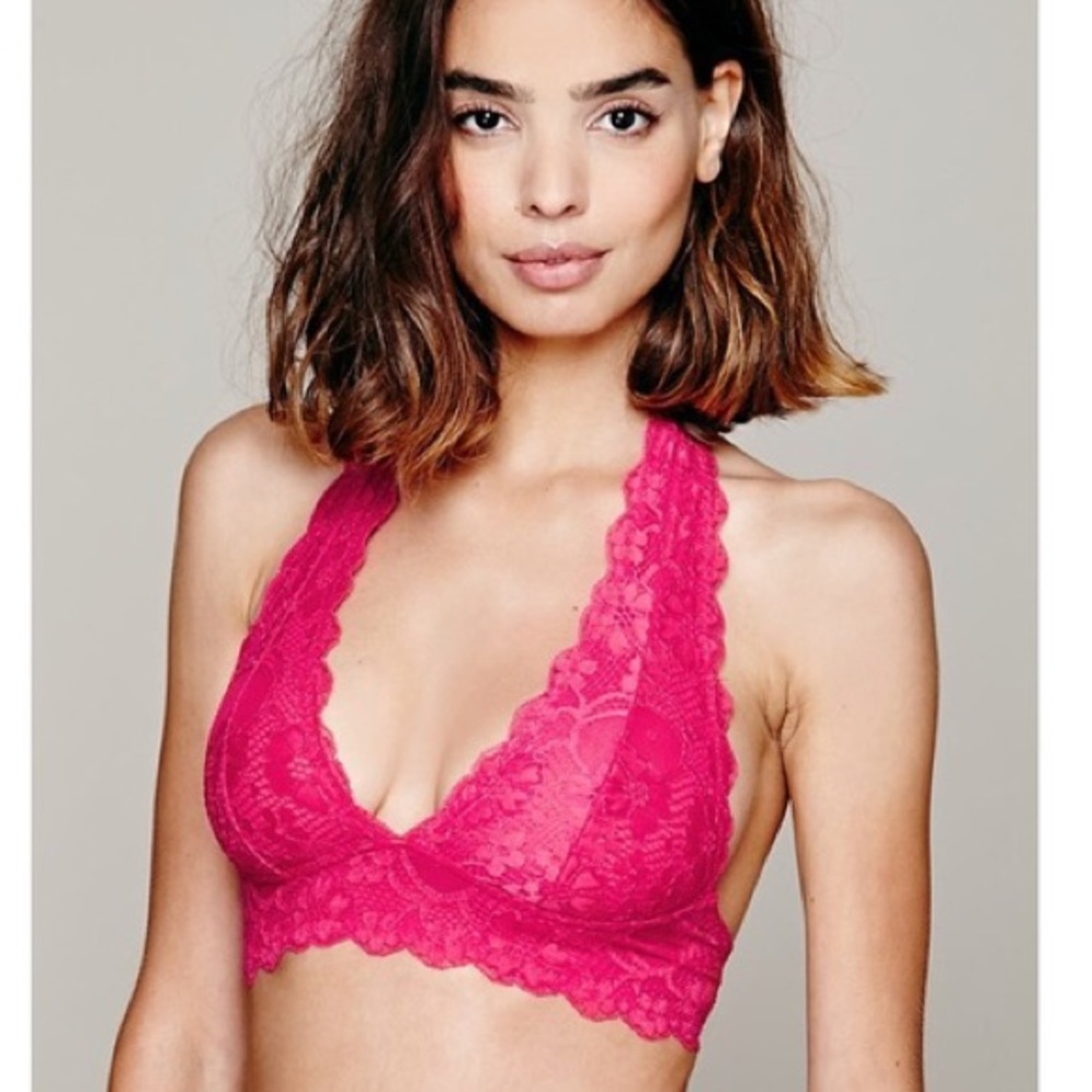 Free people pink Halter Bralette
